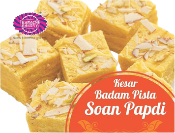 Karachi Bakery Soan papdi Kesar badam Pista 200 g